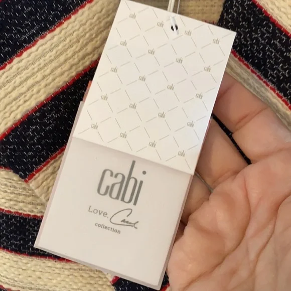 CAbi Navy and White Striped Blazer NWT - Picture 9 of 11